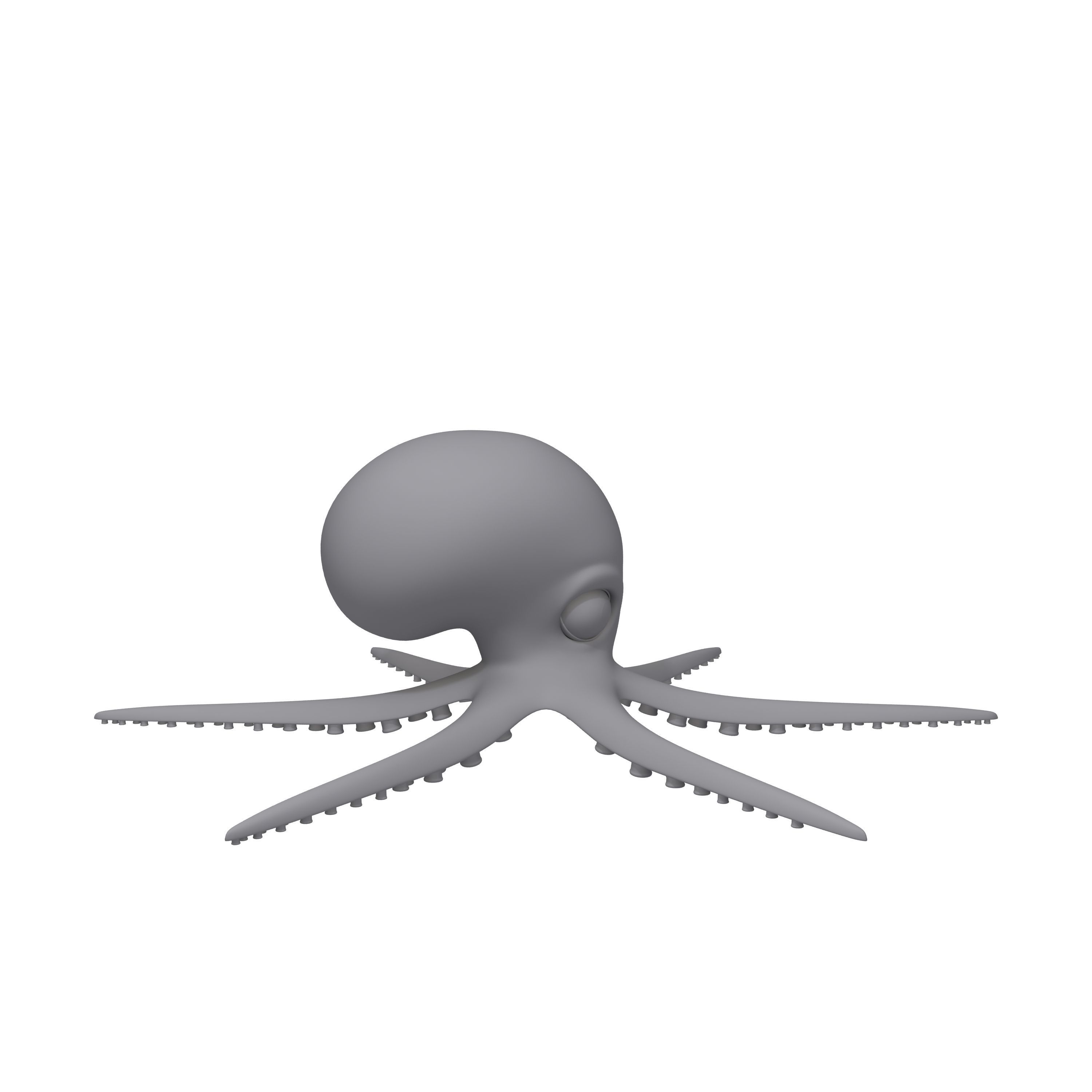 Octopus cartoon 03 3D model_13