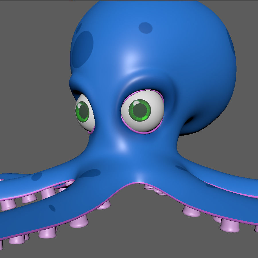 Octopus cartoon 03 3D model_20