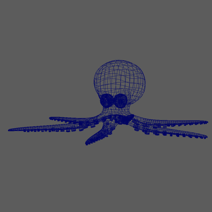 Octopus cartoon 03 3D model_22