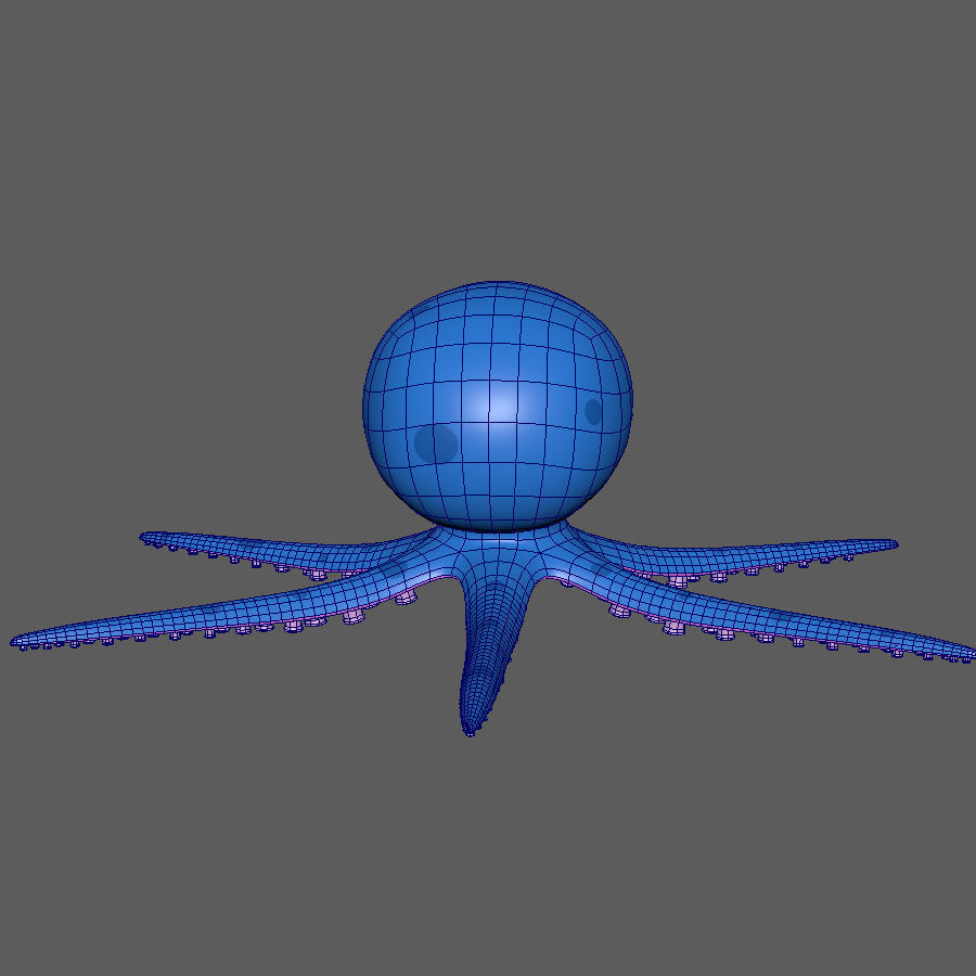 Octopus cartoon 03 3D model_21