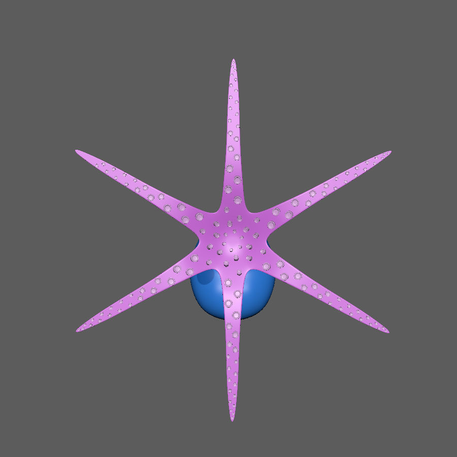 Octopus cartoon 03 3D model_19