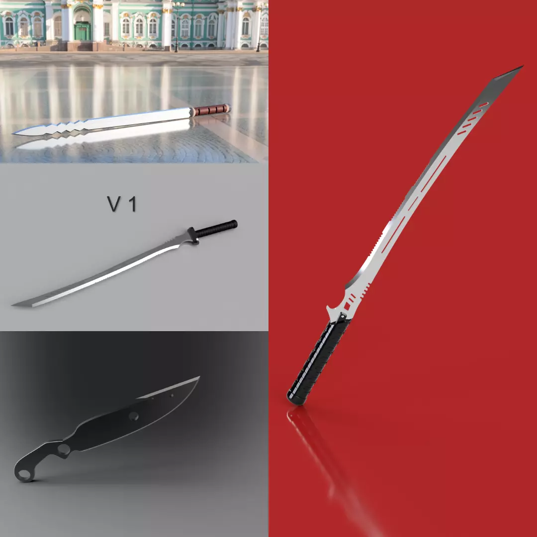 Deathstroke Sword Pack X4 3D print model