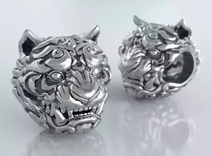 Tiger Charm and Bead 3D print model