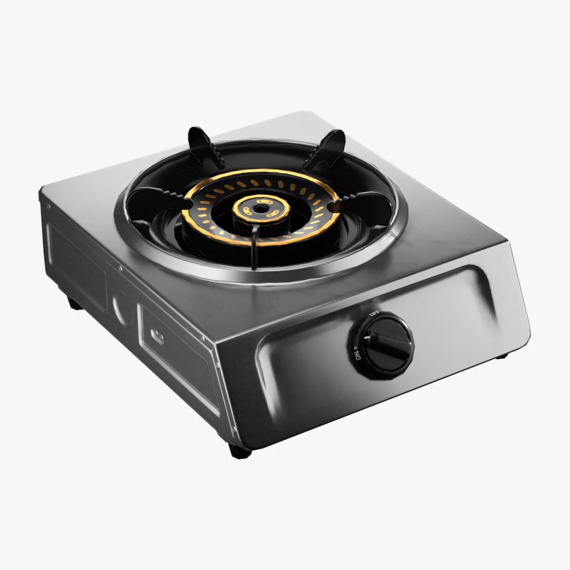 Gas Wok Burner Low-poly 3D model