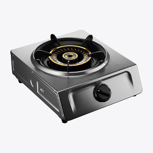 Gas Wok Burner Low-poly 3D model