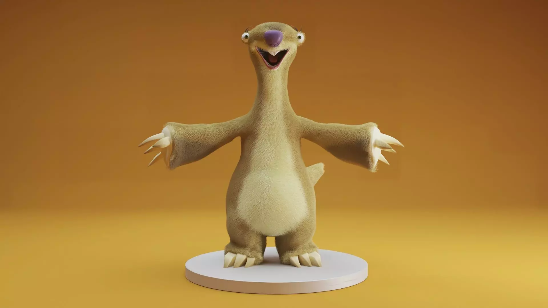 sid ice age Low-poly 3D model_0