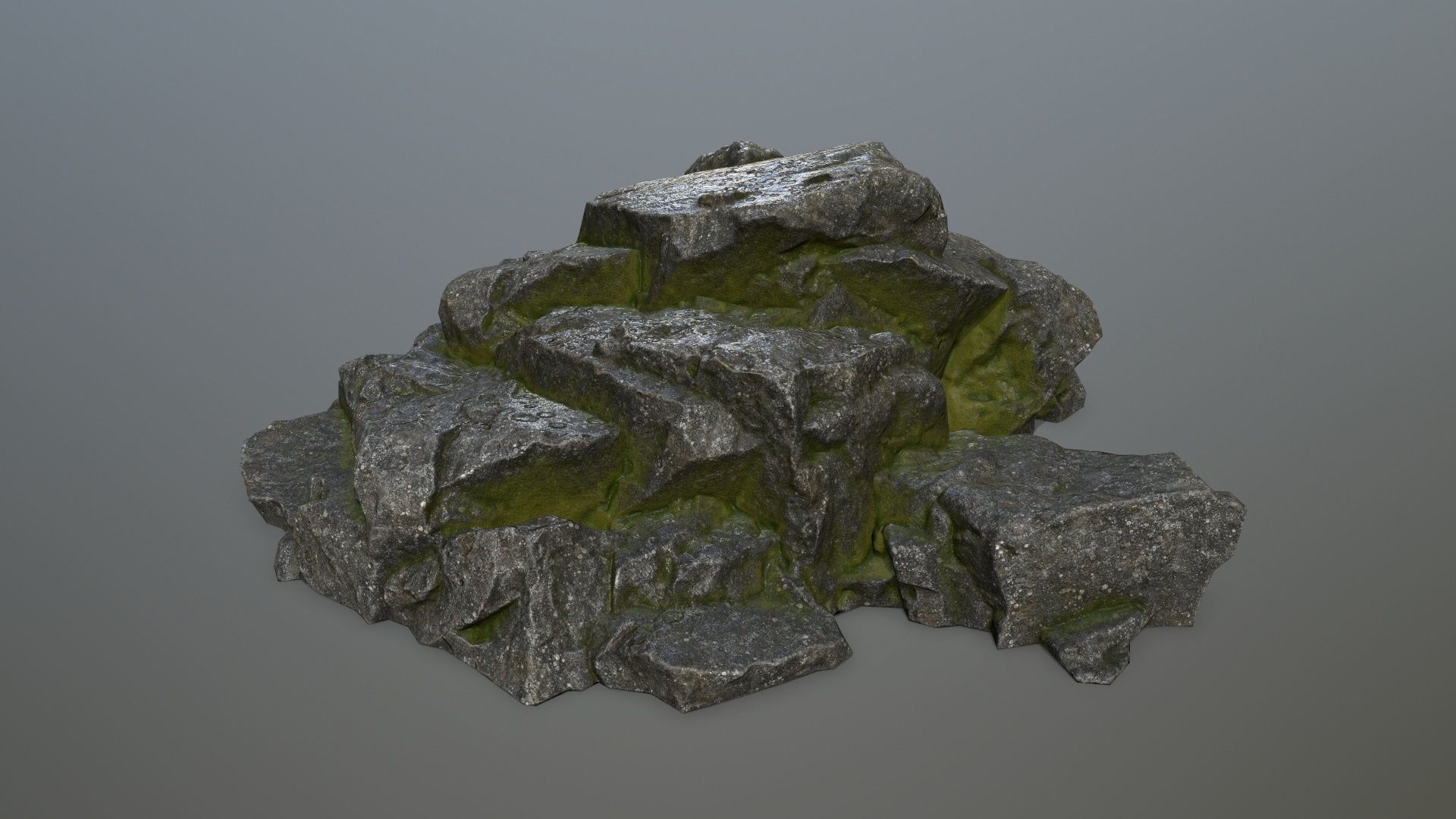rocks rock Low-poly 3D model_4