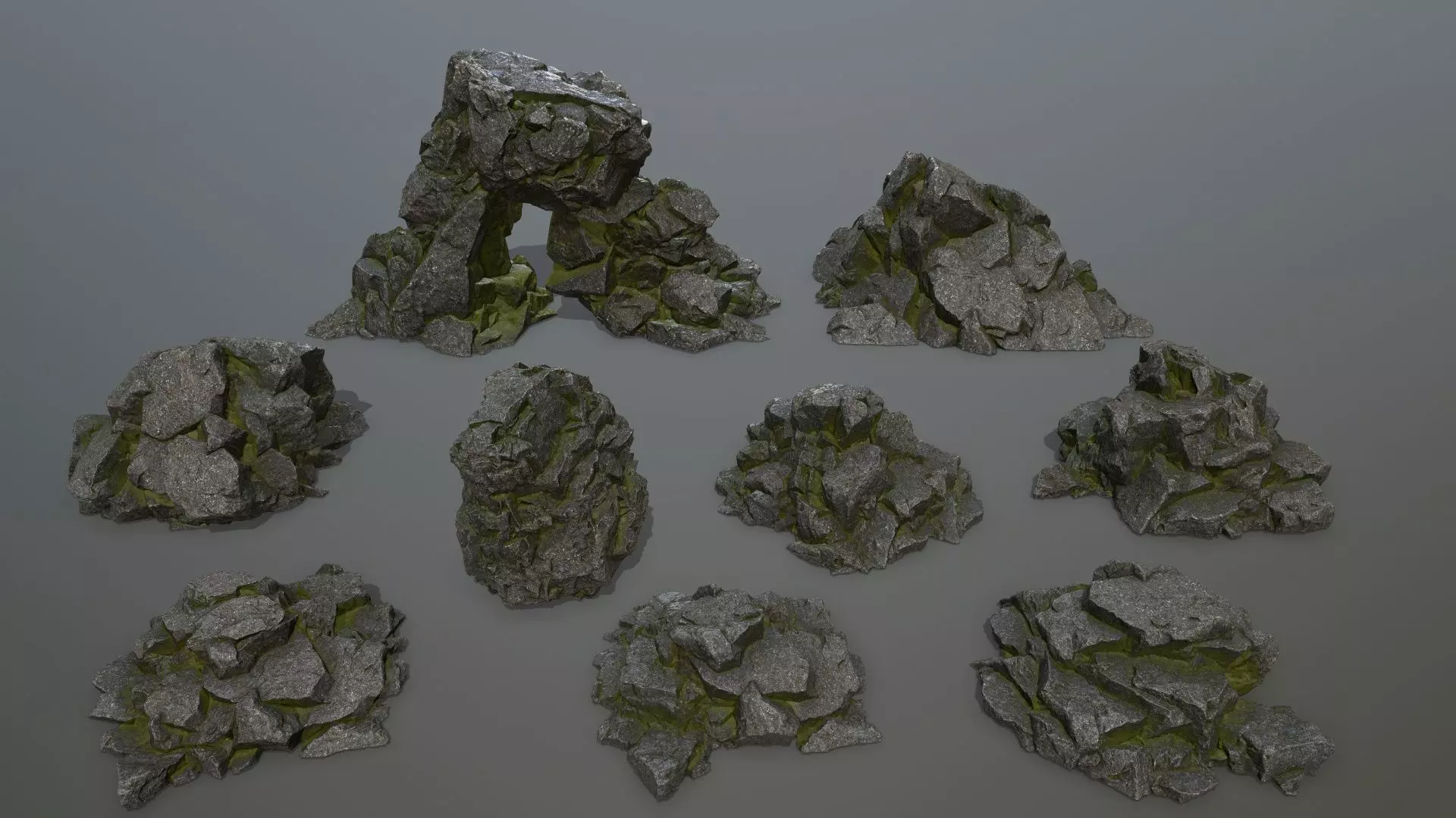 rocks rock Low-poly 3D model_0