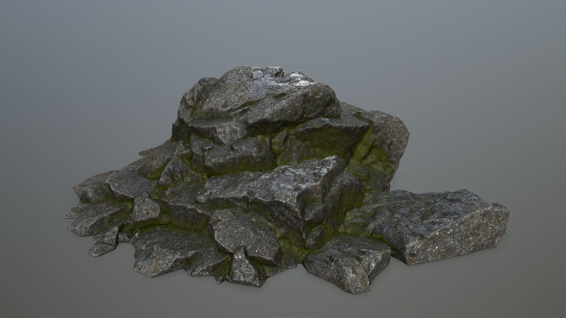 rocks rock Low-poly 3D model_21