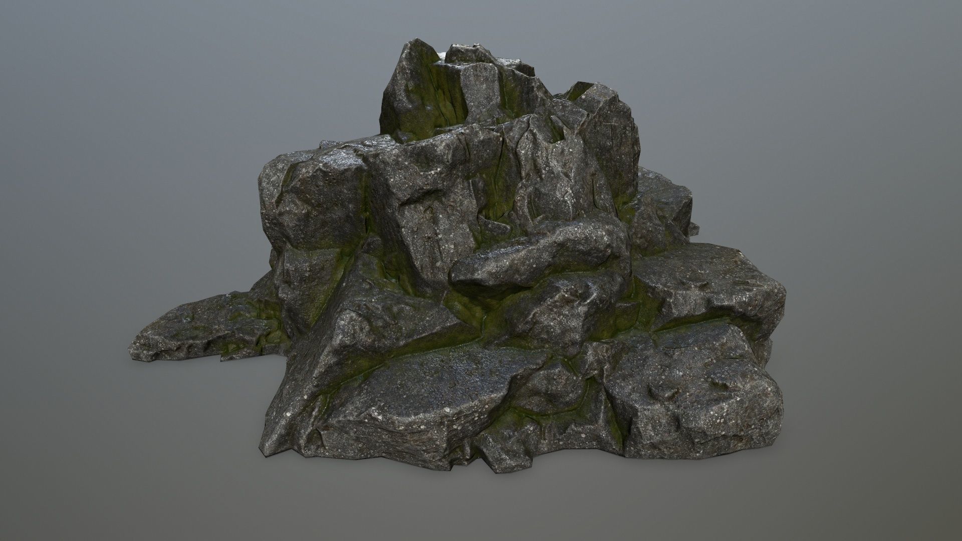rocks rock Low-poly 3D model_9