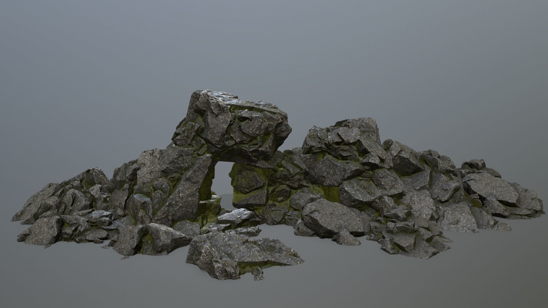 rocks rock Low-poly 3D model_1
