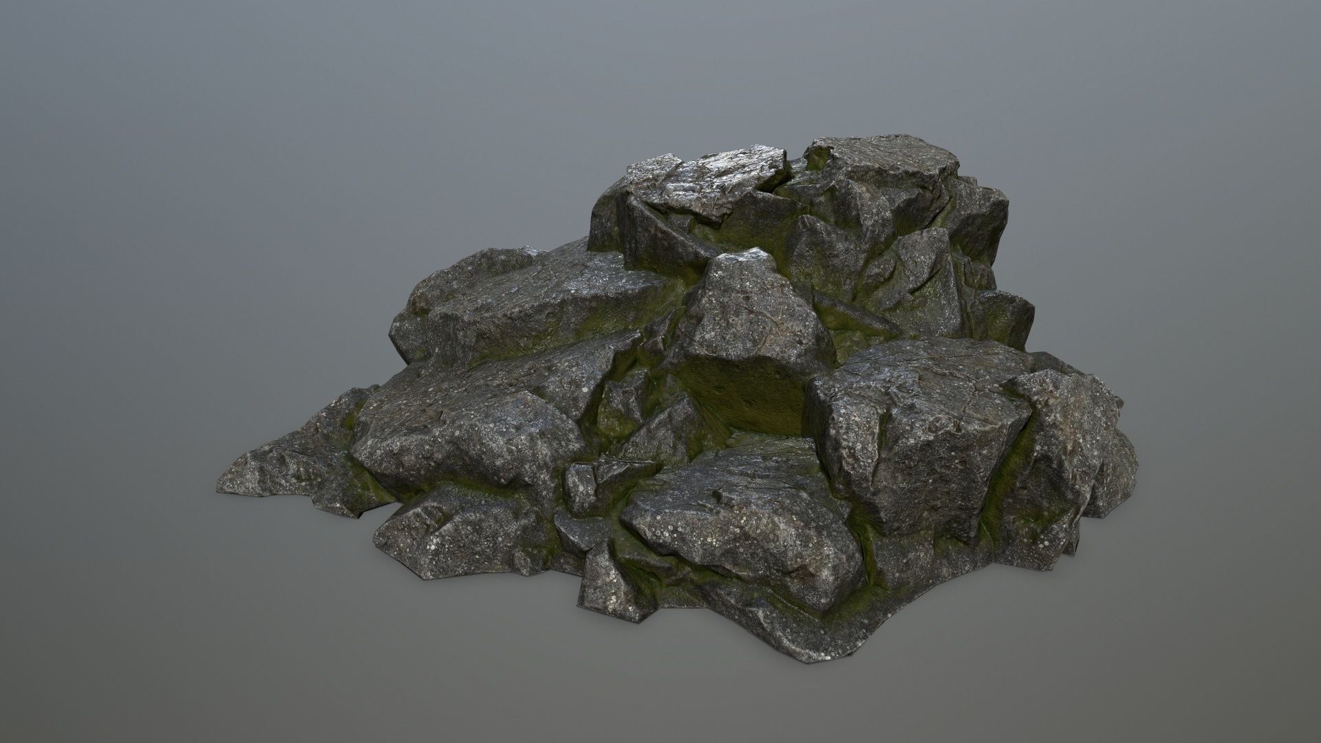 rocks rock Low-poly 3D model_19
