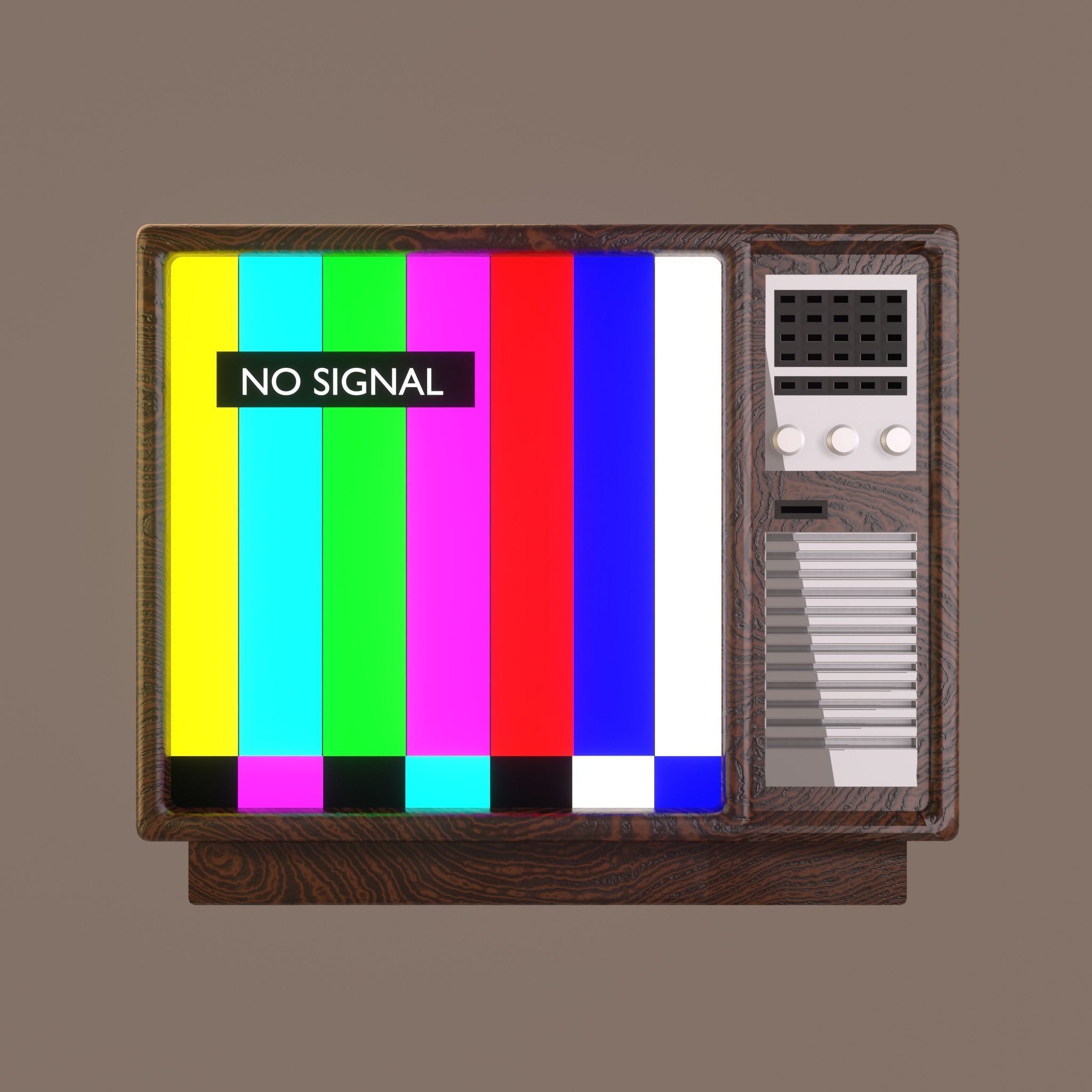 Old TV 3D model_1