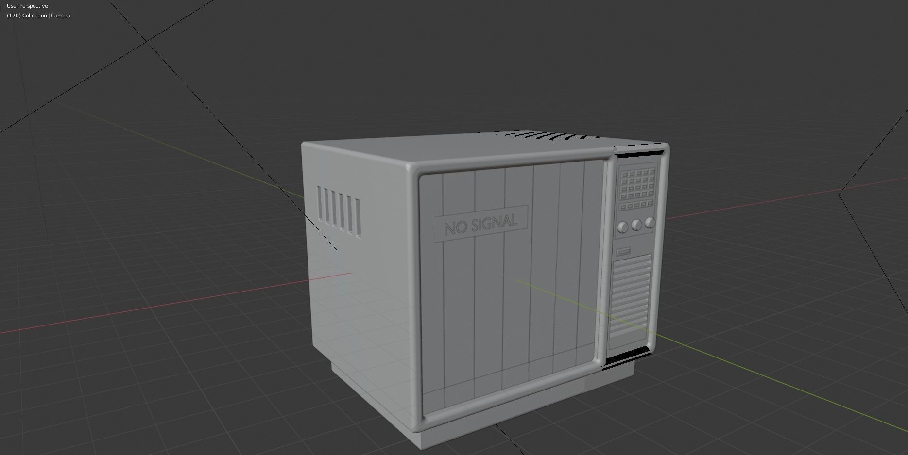 Old TV 3D model_4