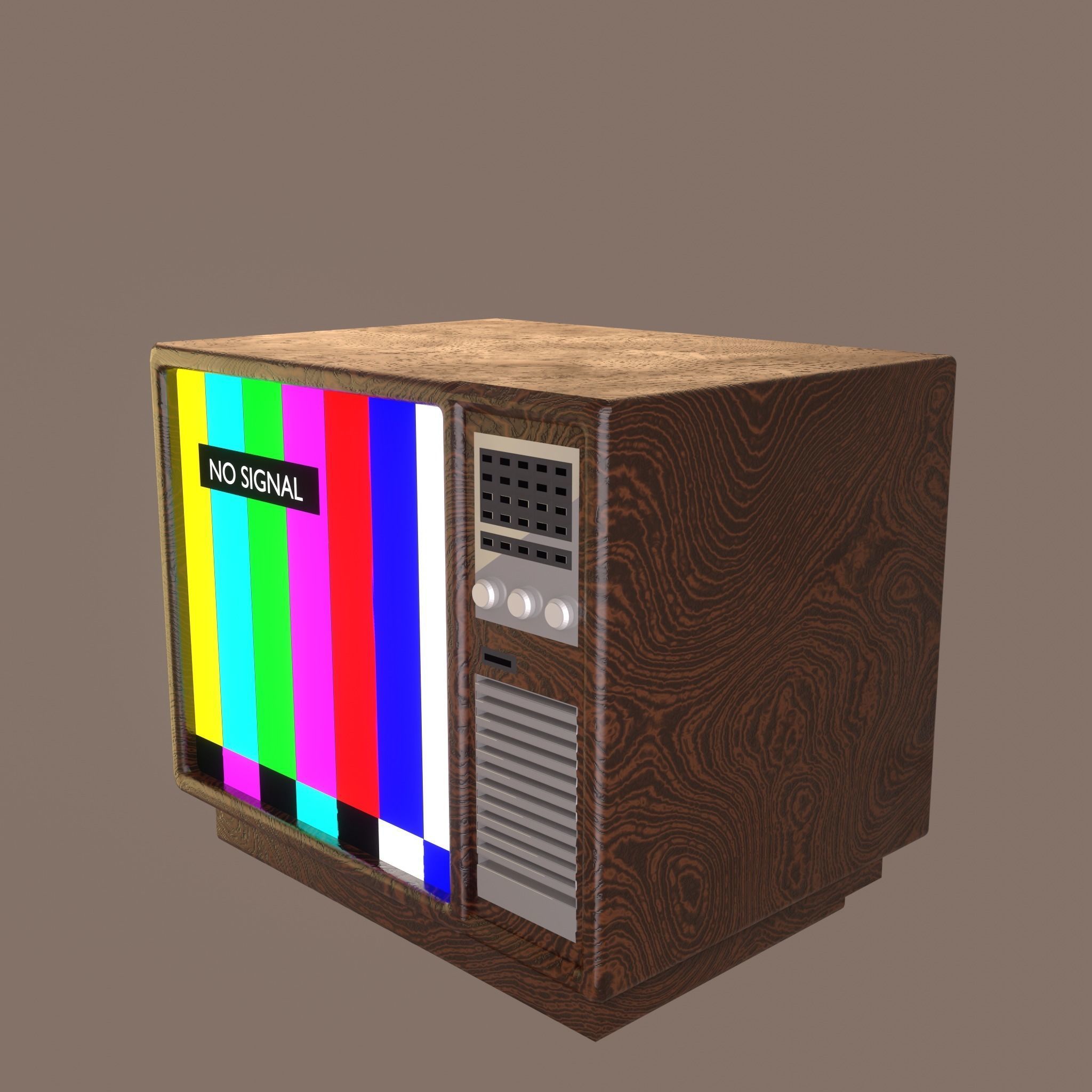Old TV 3D model_6