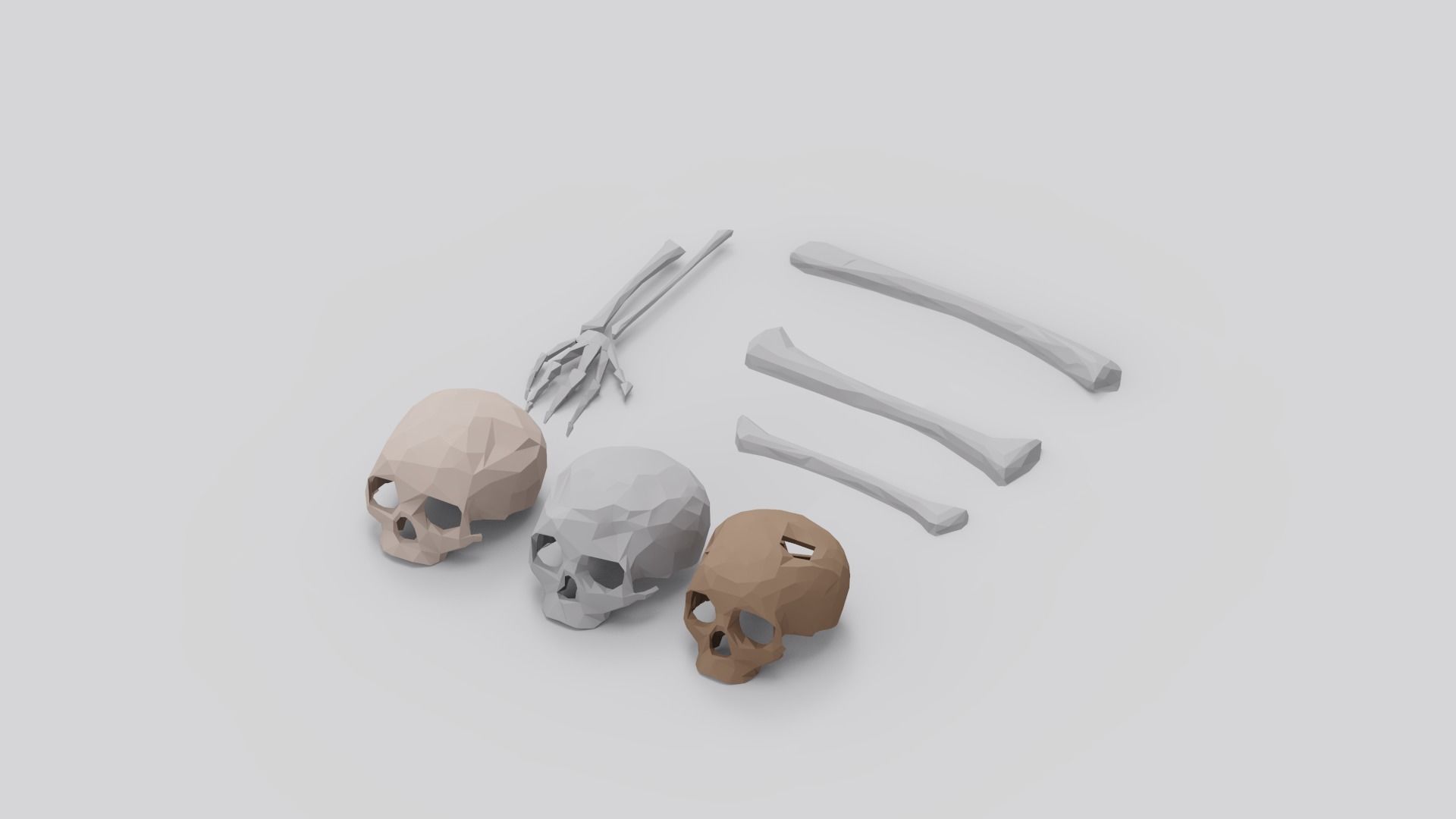 Haunted Graveyard Pack - 54 Assets Low-poly 3D model_28