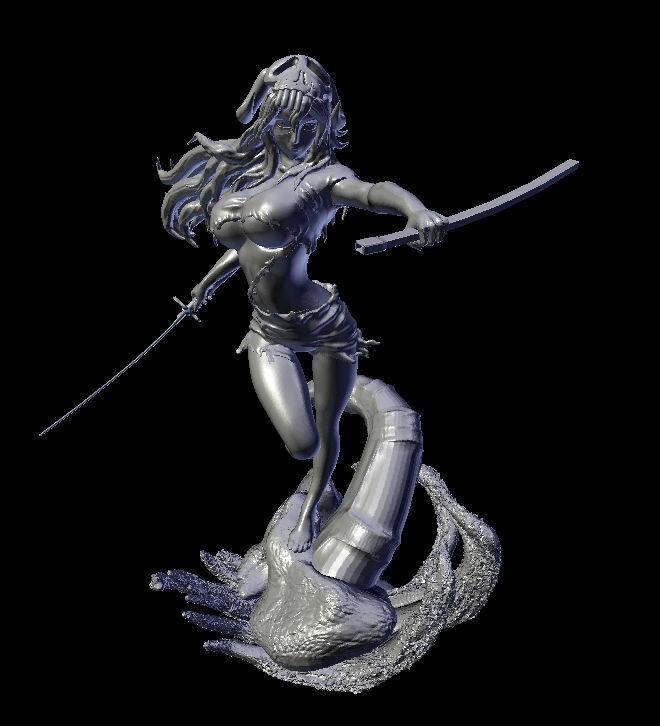 girl Spada bleach 3D print model_5