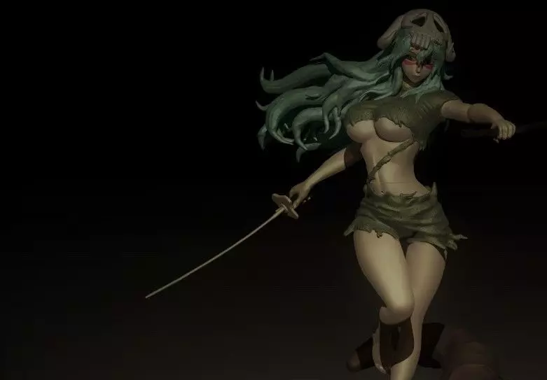 girl Spada bleach 3D print model_0