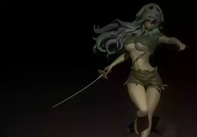 girl Spada bleach 3D model