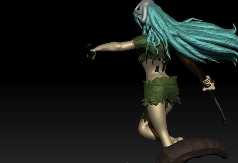 girl Spada bleach 3D print model_8