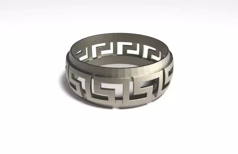 Ring 5 greek style Free 3D print model