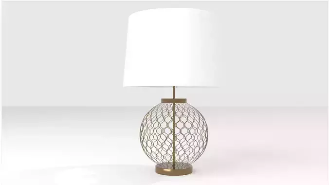 LAMP 1 gold table with shade