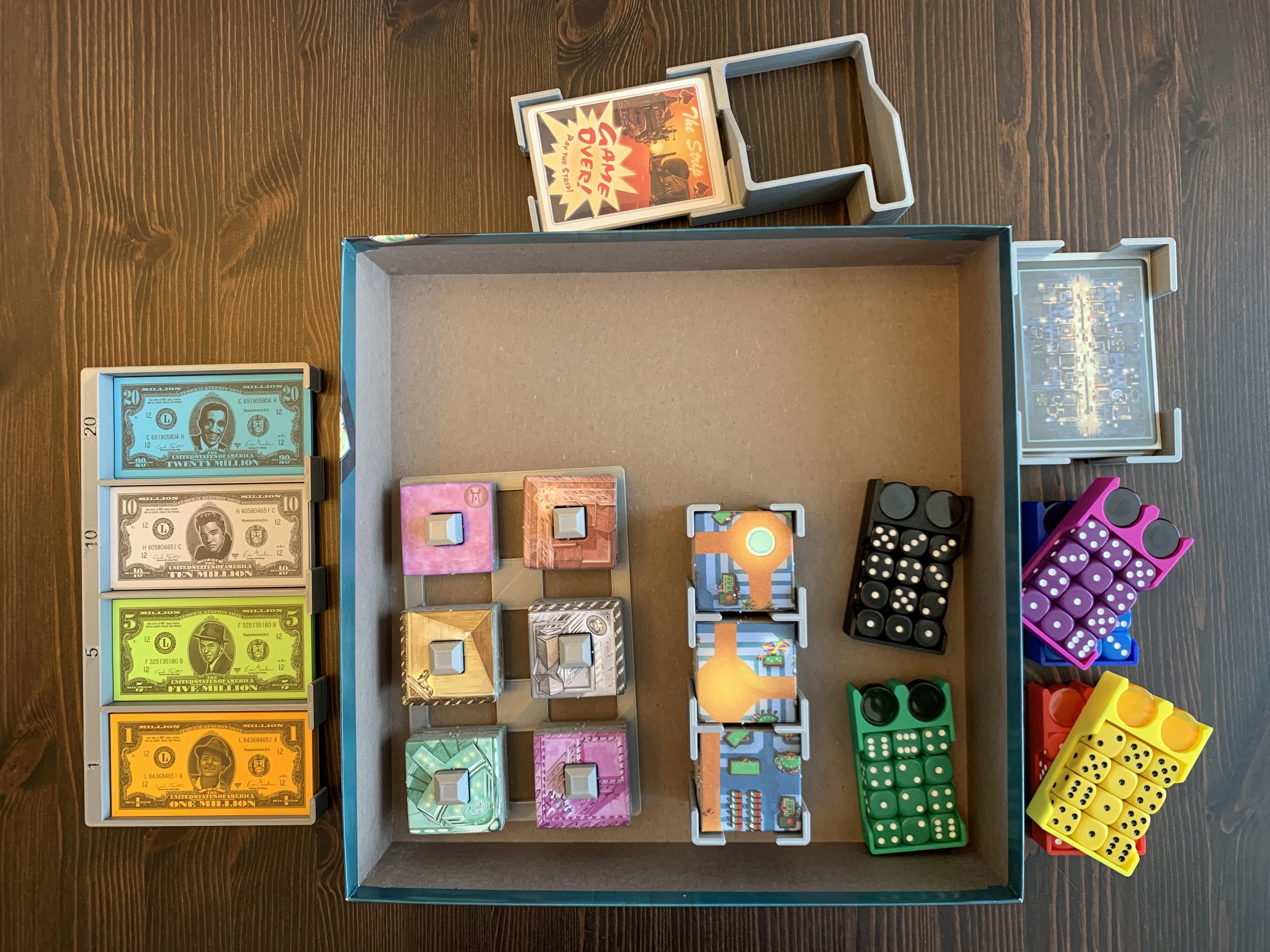 Lords of Vegas Board Game Organizer Insert with Up Expansion 3D print model_3