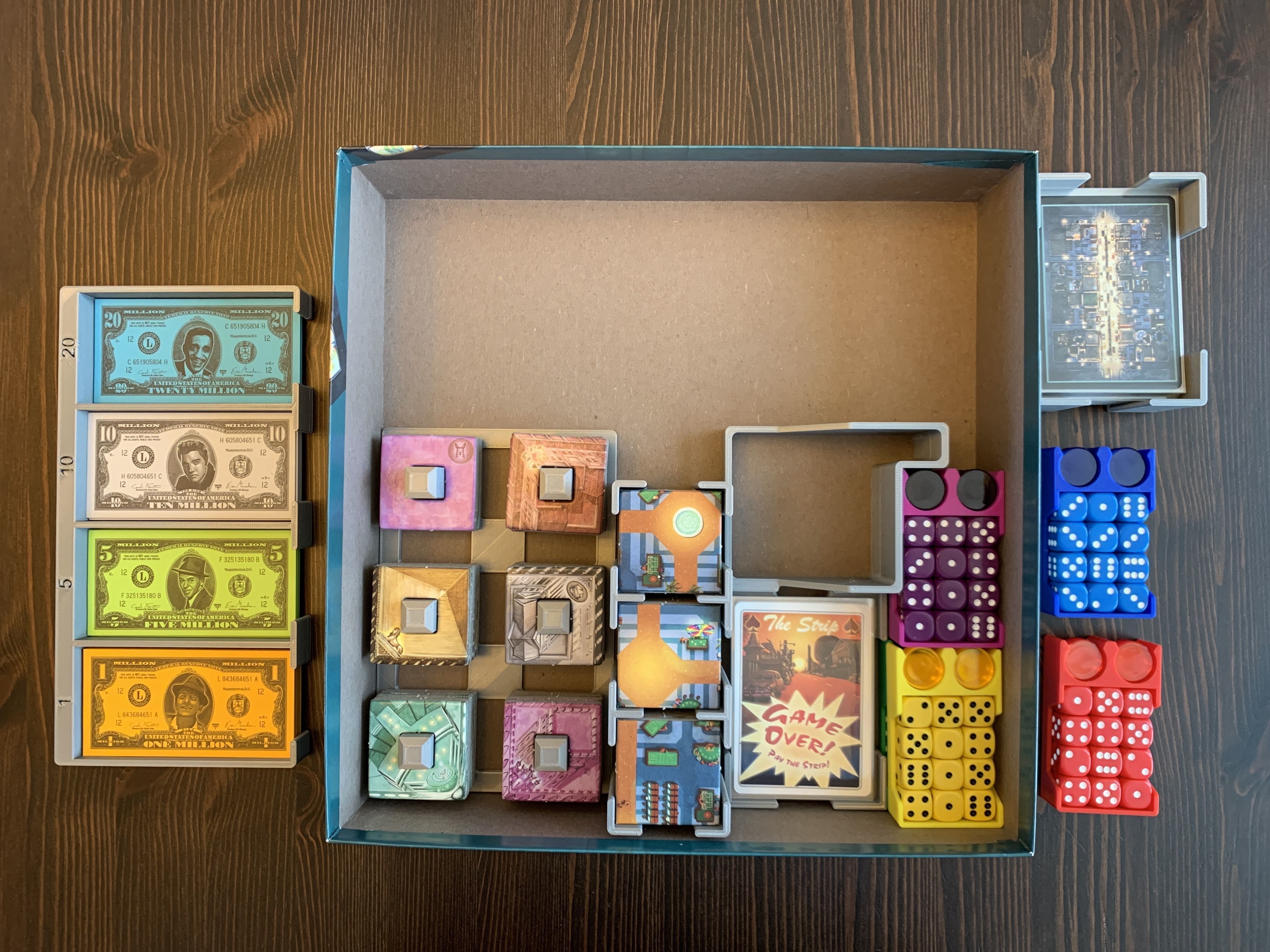 Lords of Vegas Board Game Organizer Insert with Up Expansion 3D print model_2