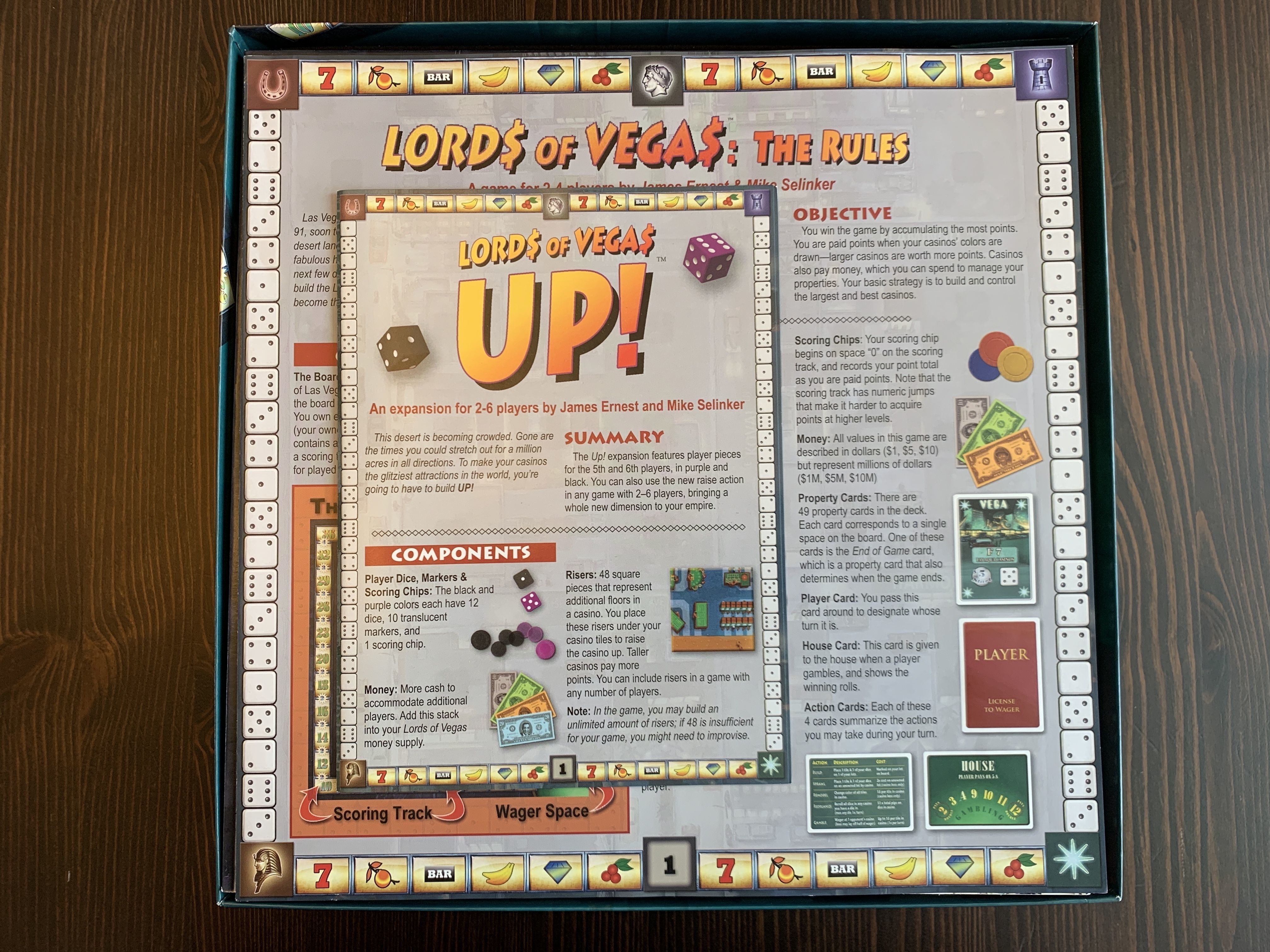 Lords of Vegas Board Game Organizer Insert with Up Expansion 3D print model_9