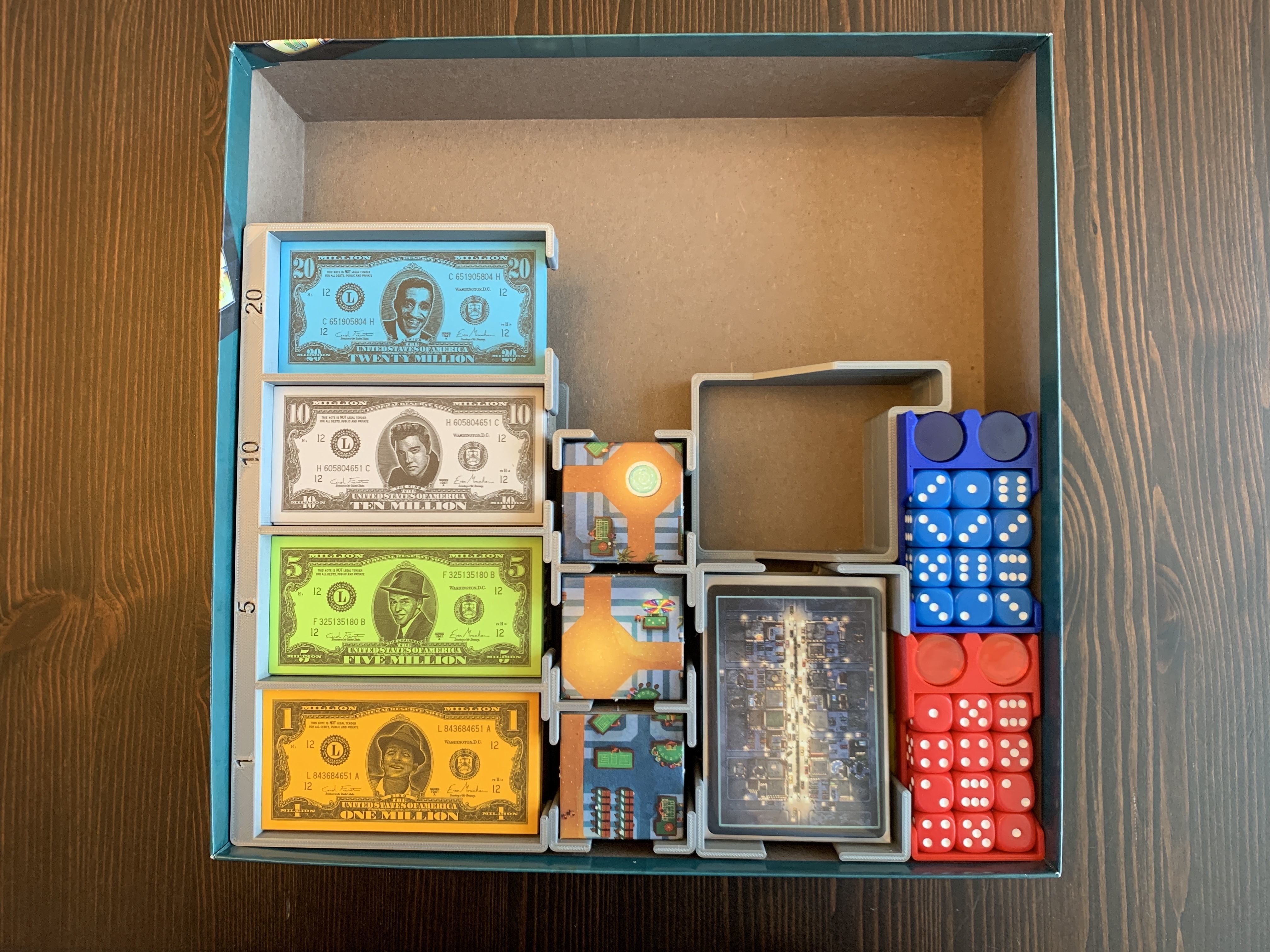 Lords of Vegas Board Game Organizer Insert with Up Expansion 3D print model_1