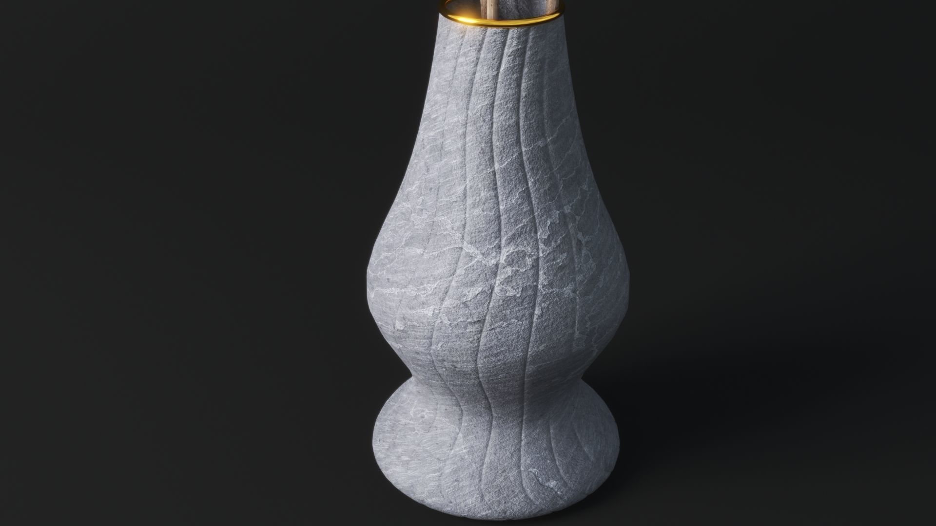 Pink Blossom Vase 3D model_3