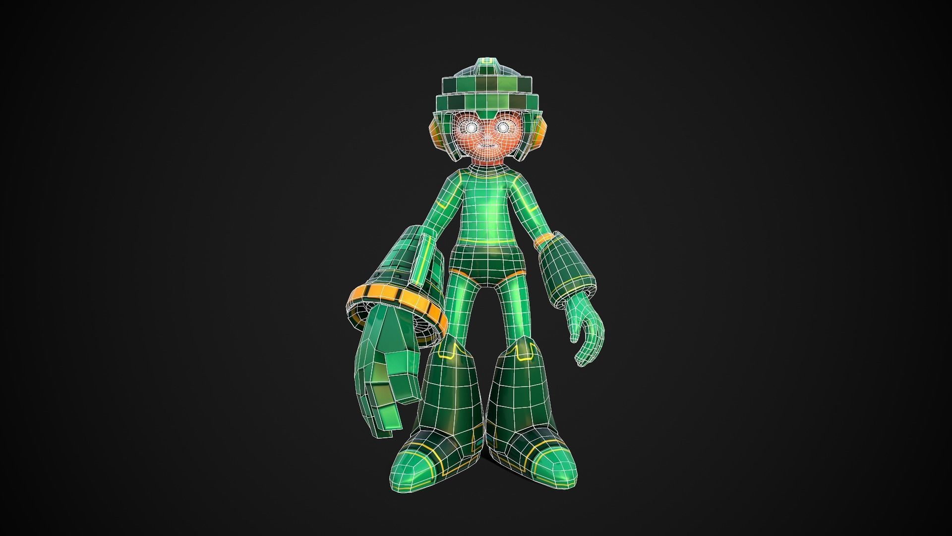 Mega Man VR 5k PBR Rigged Animation UnityPKG Low-poly 3D model_5