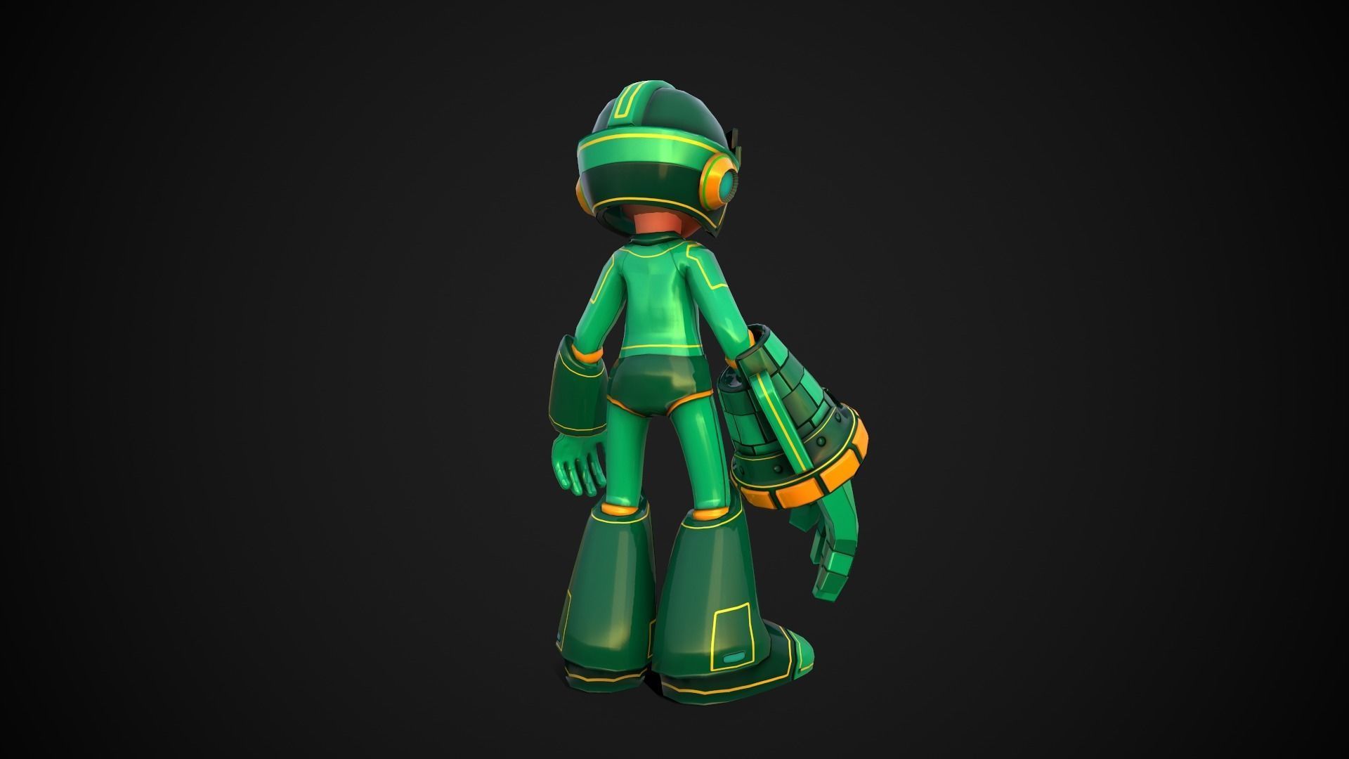 Mega Man VR 5k PBR Rigged Animation UnityPKG Low-poly 3D model_3