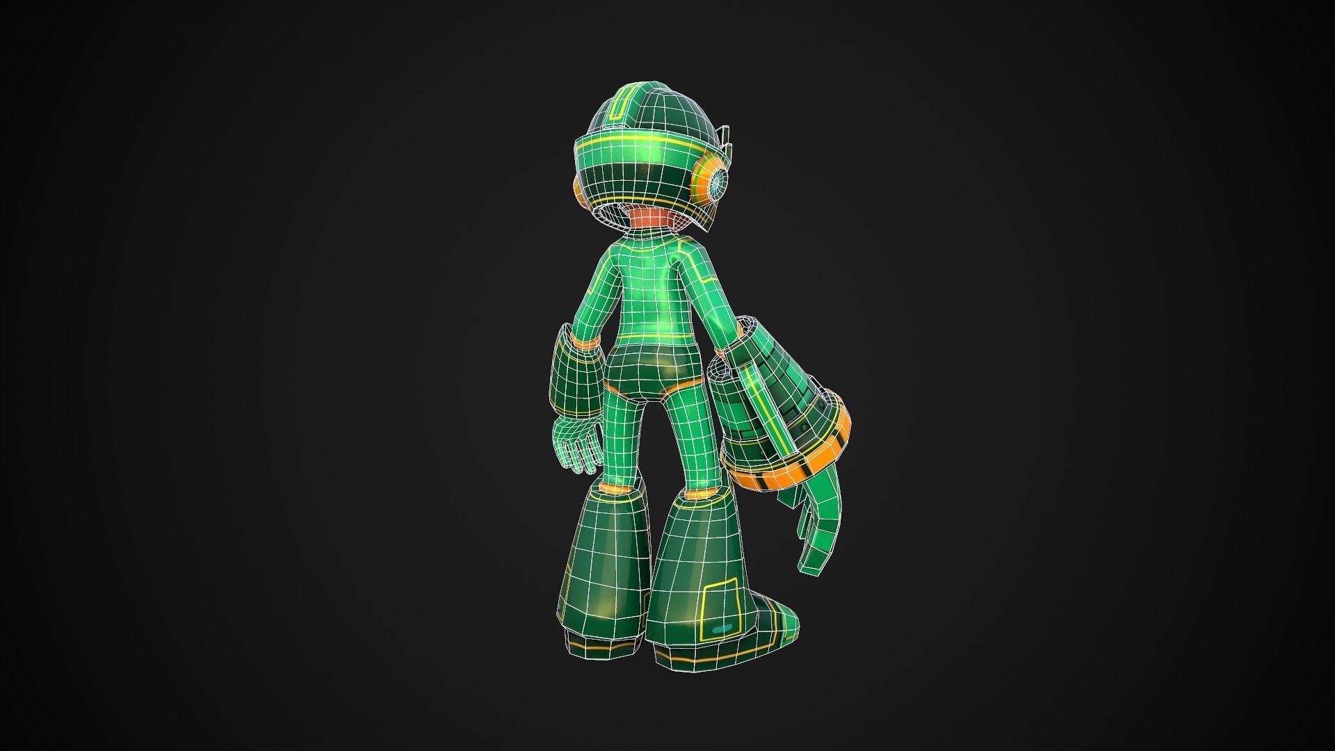 Mega Man VR 5k PBR Rigged Animation UnityPKG Low-poly 3D model_6