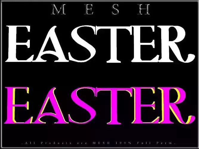 EASTER - Q mesh font