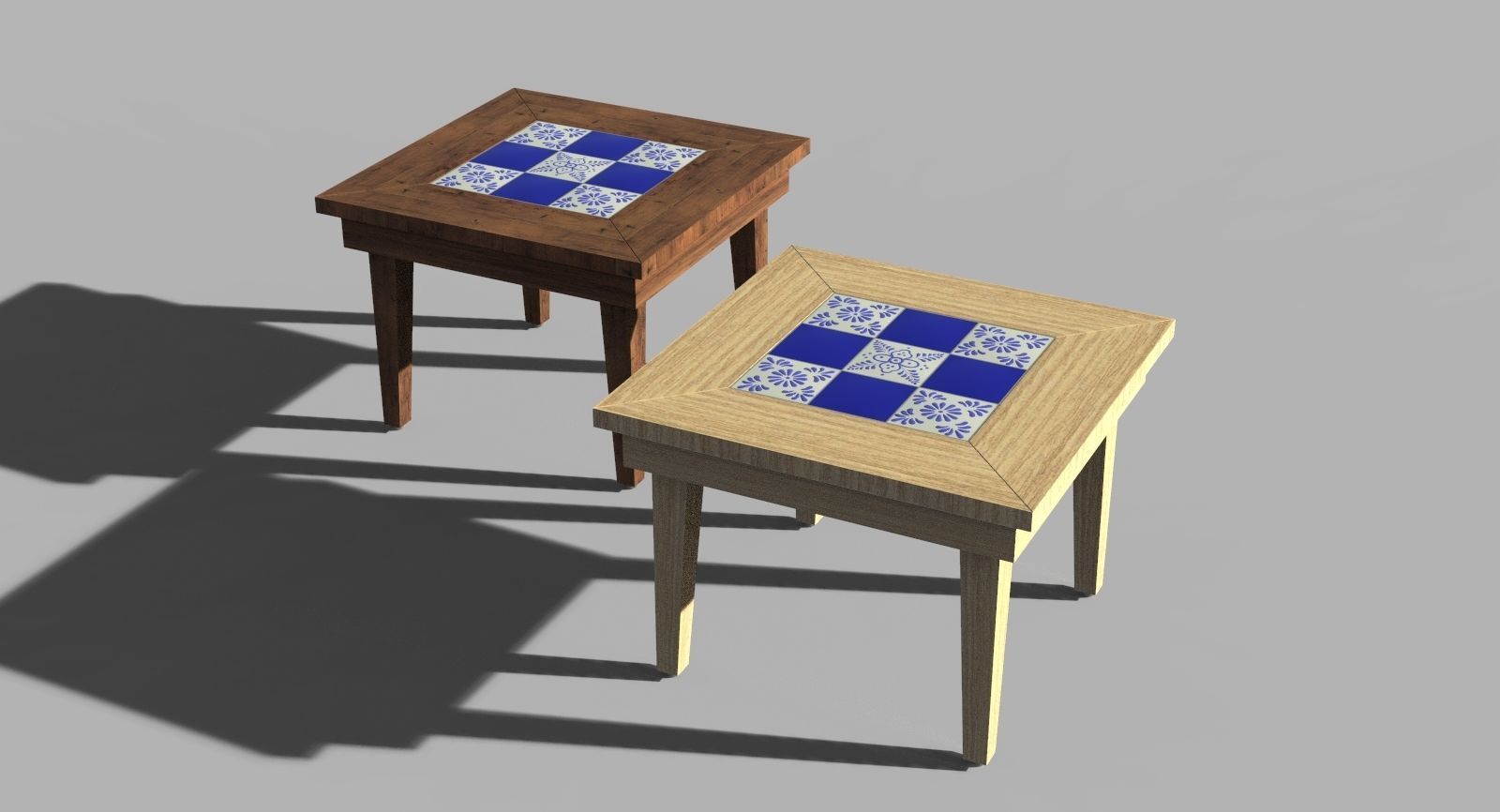Small coffee table with Tiles 3D model_20