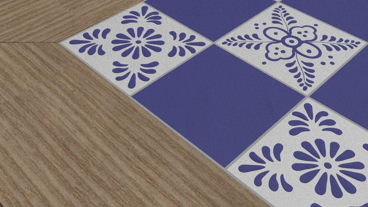 Small coffee table with Tiles 3D model_14