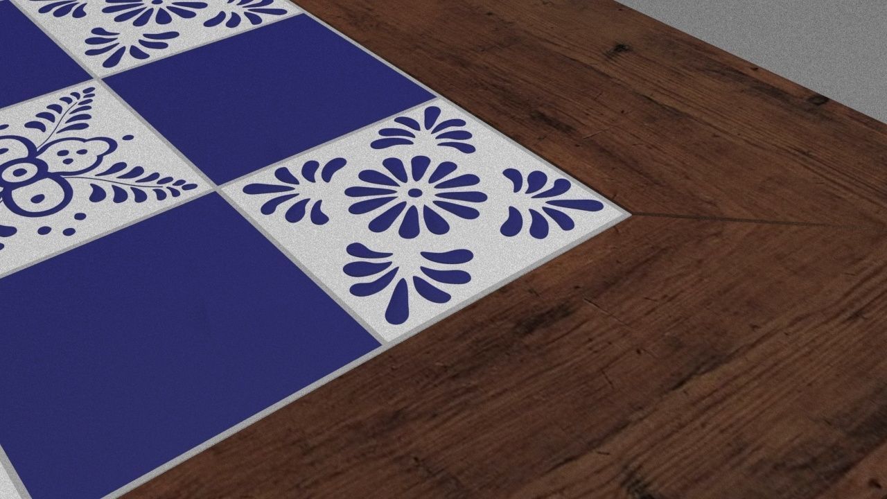 Small coffee table with Tiles 3D model_13