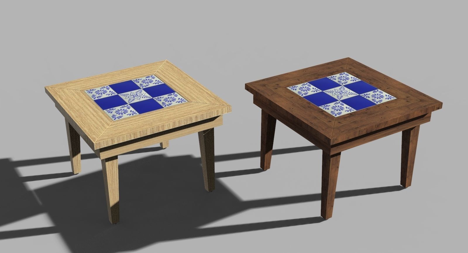 Small coffee table with Tiles 3D model_17