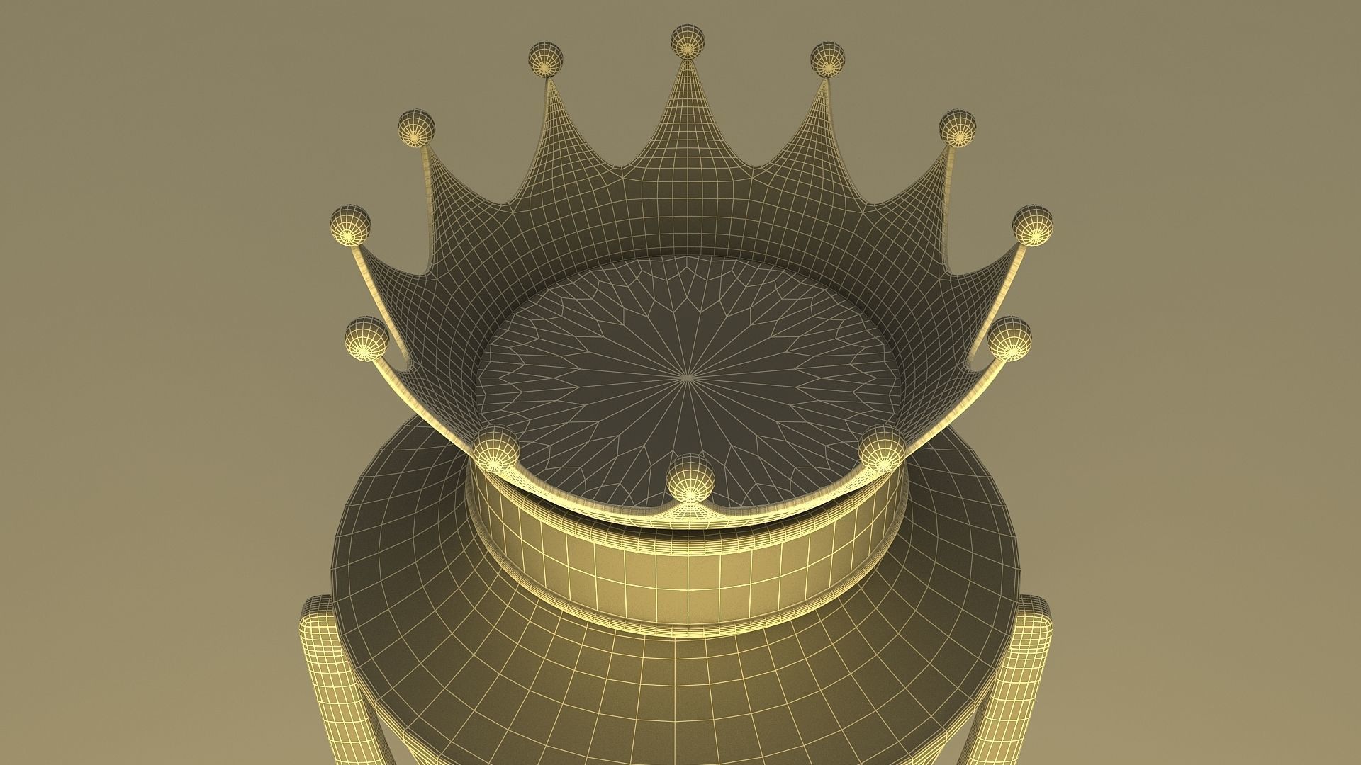 Trophy golden 3D model_13