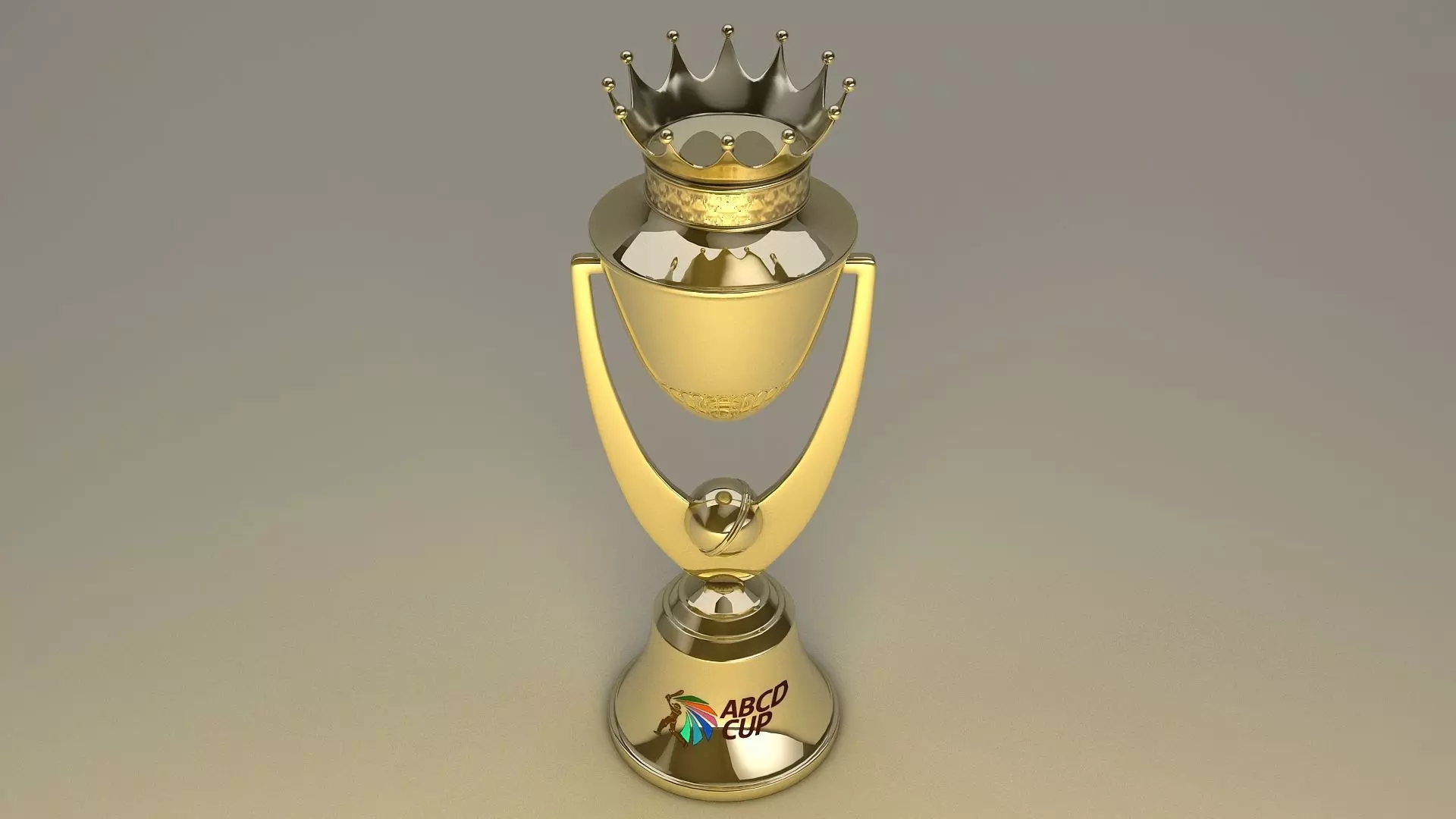 Trophy golden 3D model_0