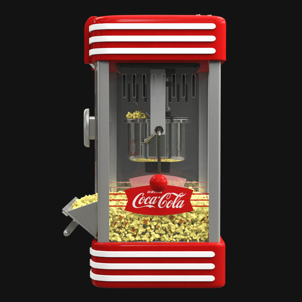 Nostalgia Coca Cola Ounce Kettle Popcorn Maker 3D model_2