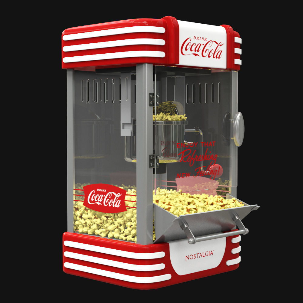 Nostalgia Coca Cola Ounce Kettle Popcorn Maker 3D model_1