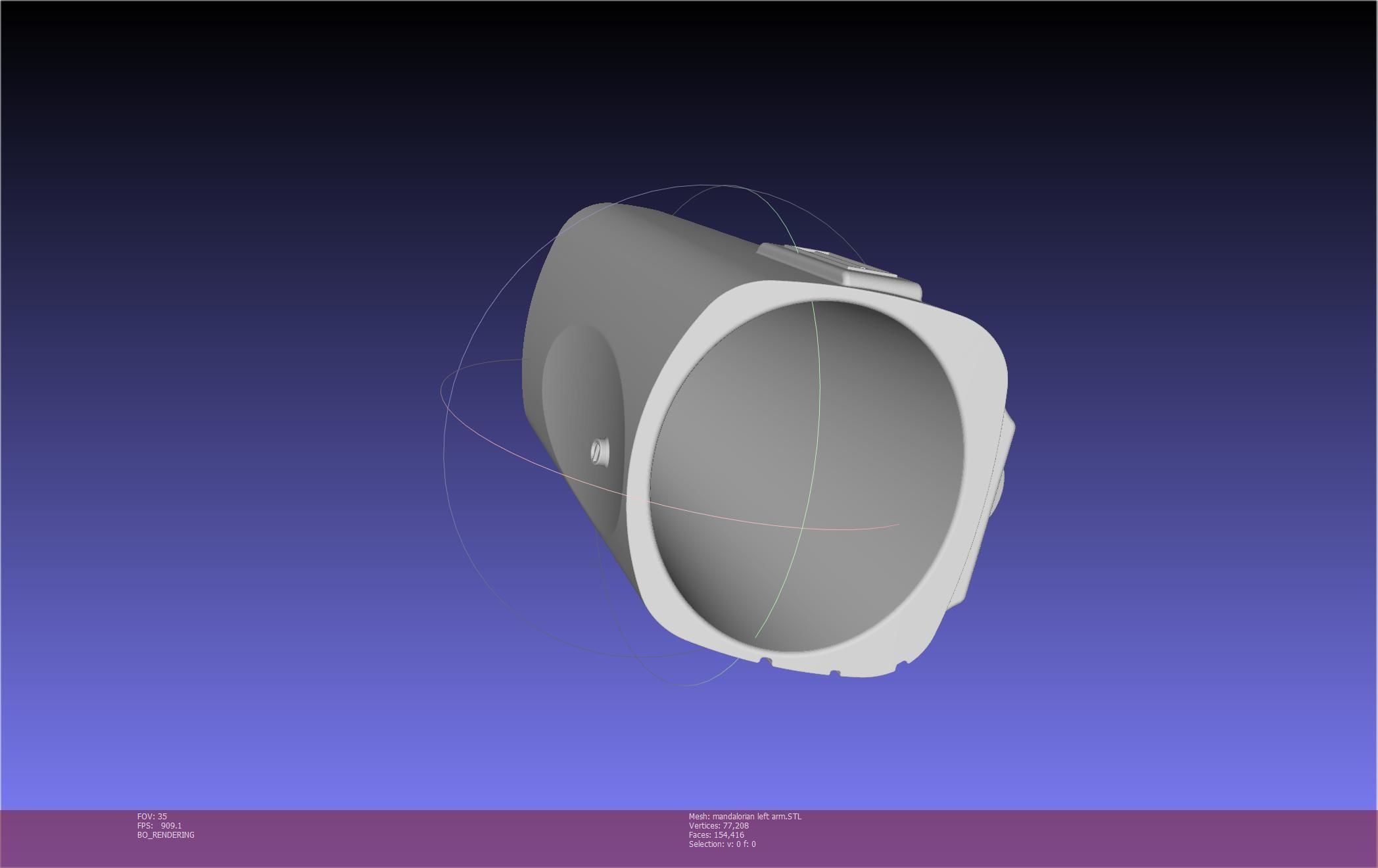 Star Wars Mandalorian Beskar Armor Left Arm Whistling Birds 3D print model_103