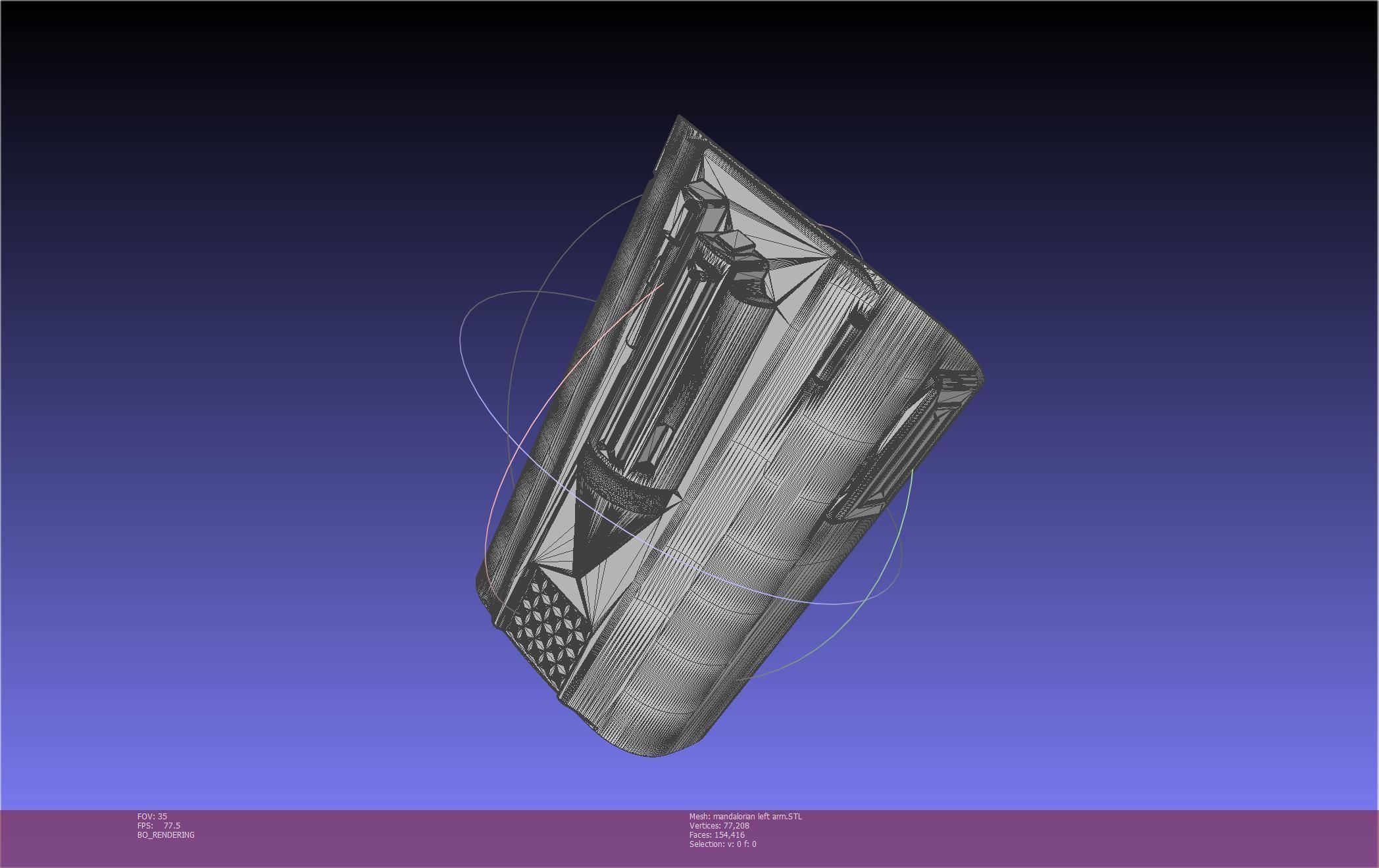 Star Wars Mandalorian Beskar Armor Left Arm Whistling Birds 3D print model_48