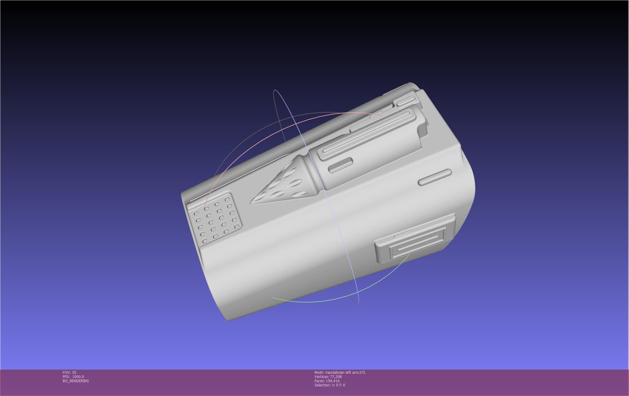 Star Wars Mandalorian Beskar Armor Left Arm Whistling Birds 3D print model_91
