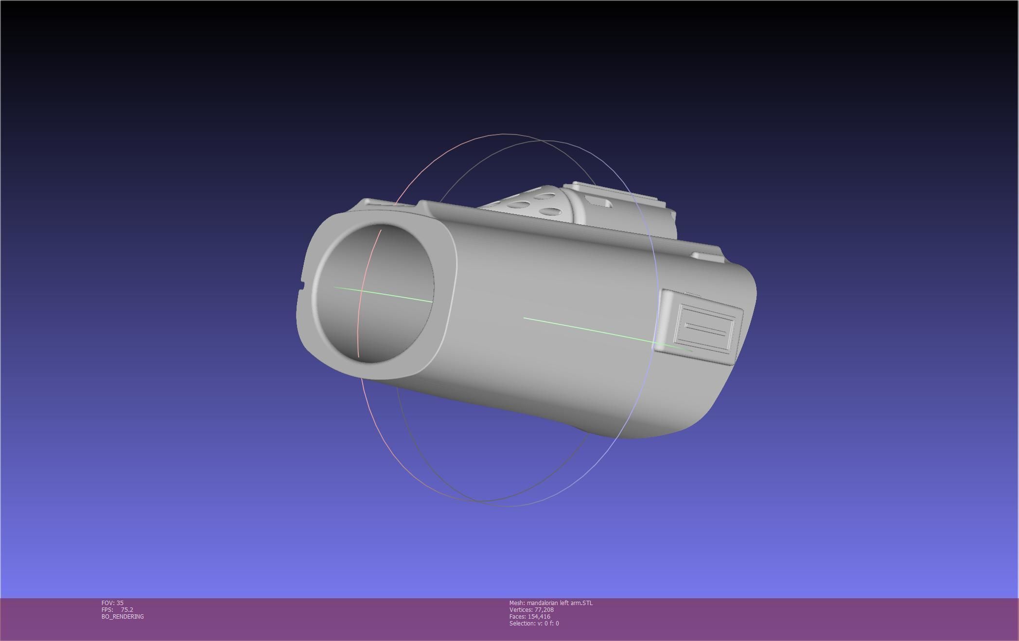 Star Wars Mandalorian Beskar Armor Left Arm Whistling Birds 3D print model_80