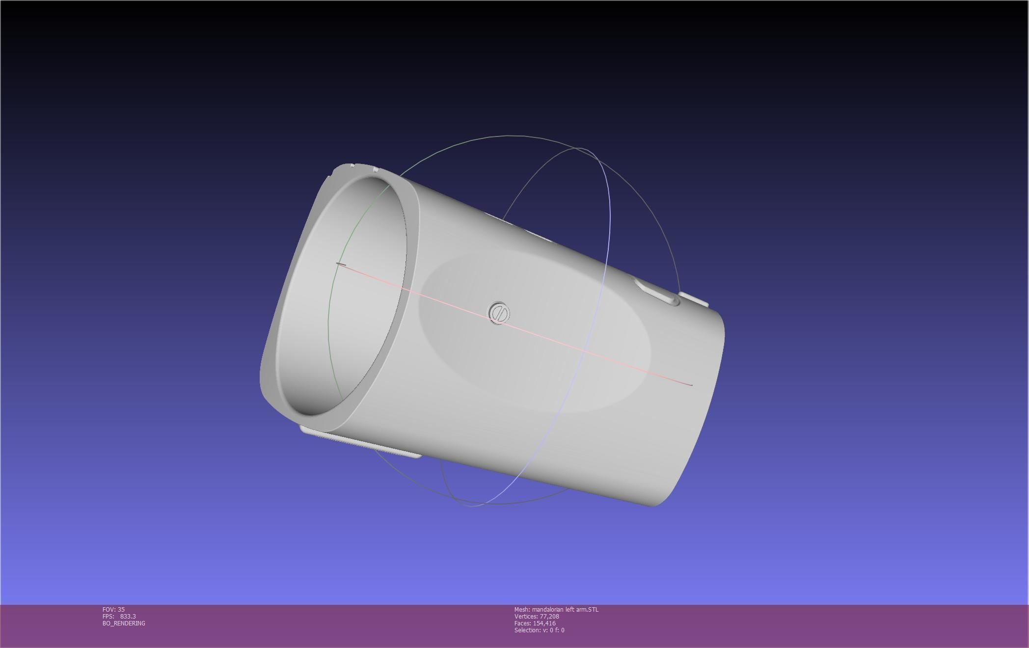 Star Wars Mandalorian Beskar Armor Left Arm Whistling Birds 3D print model_108