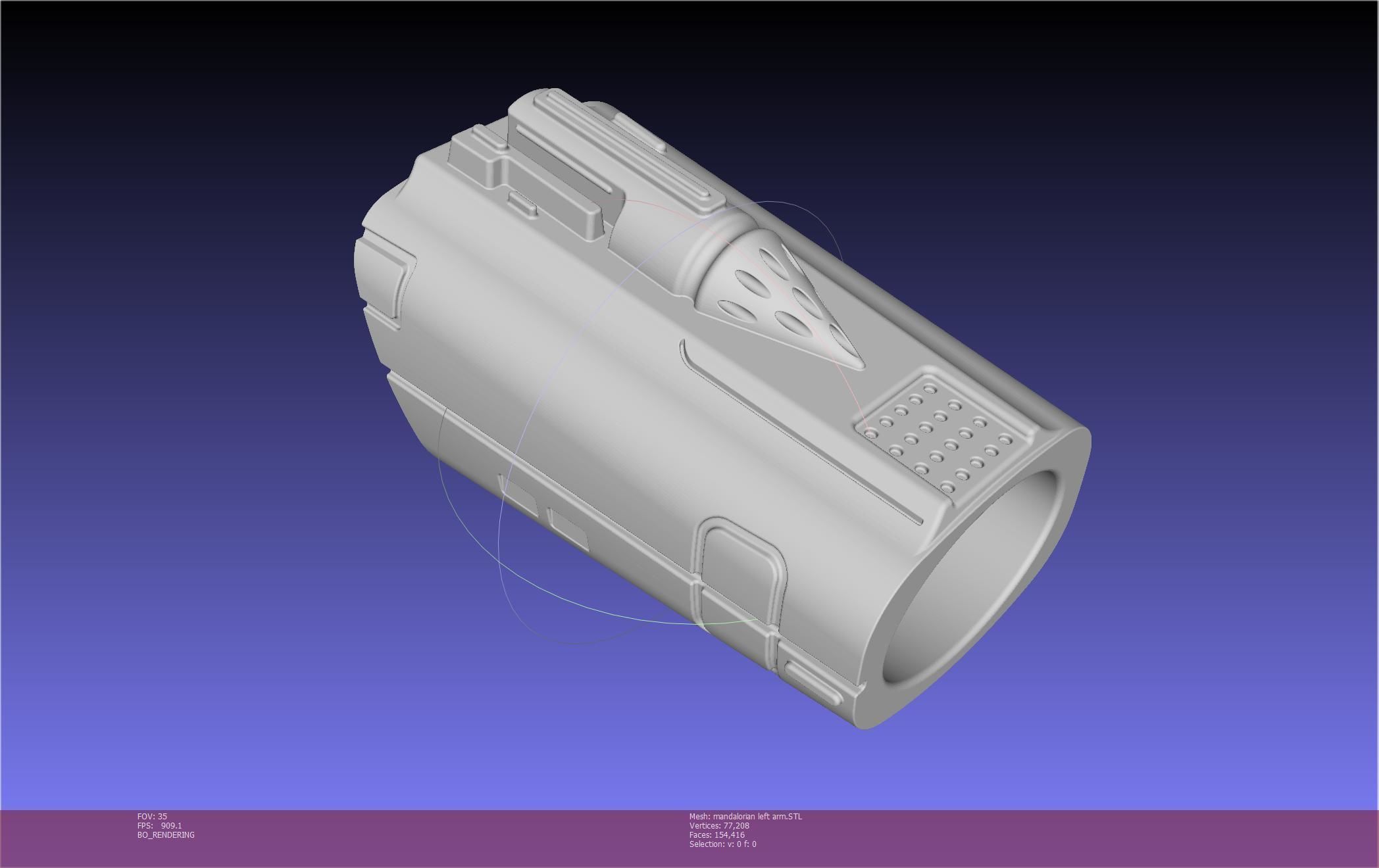 Star Wars Mandalorian Beskar Armor Left Arm Whistling Birds 3D print model_140
