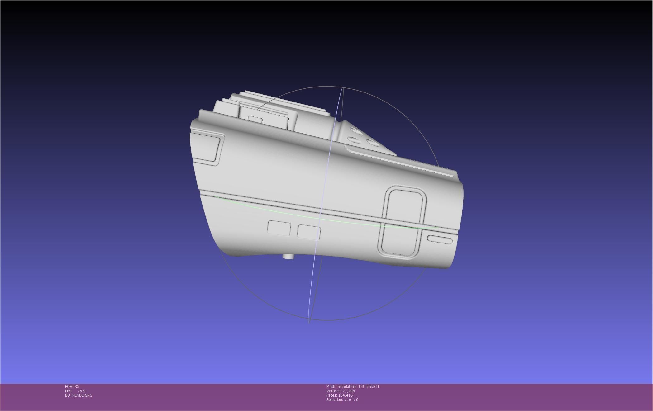 Star Wars Mandalorian Beskar Armor Left Arm Whistling Birds 3D print model_72